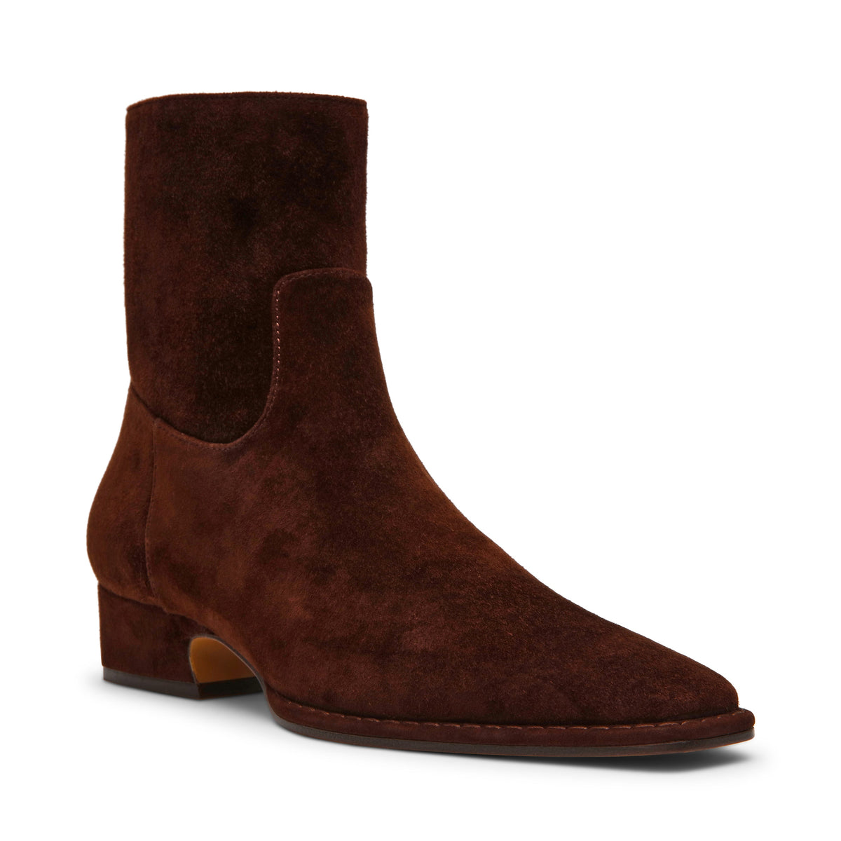 Define Bootie BROWN SUEDE