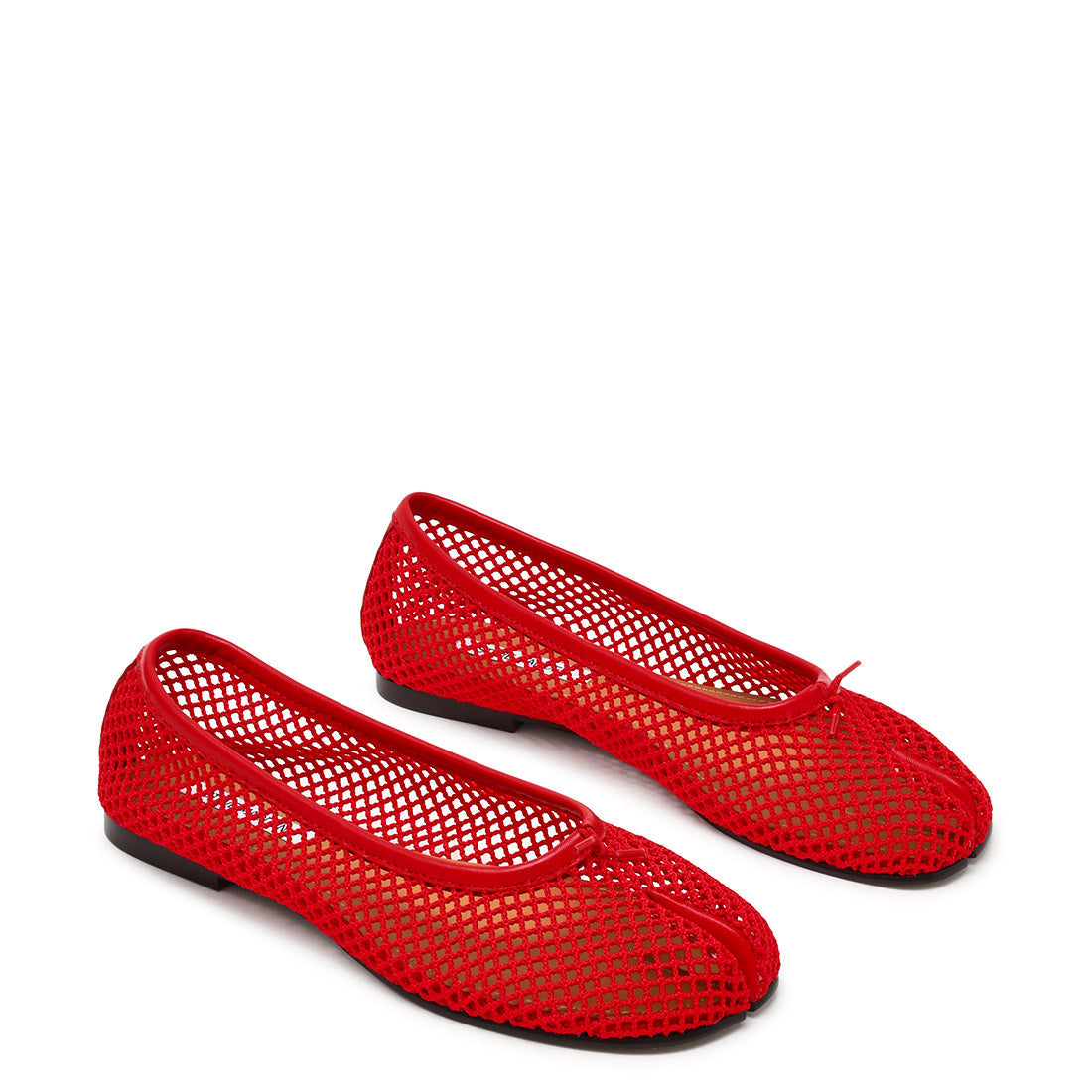 Calico-Mesh Flat Shoe RED