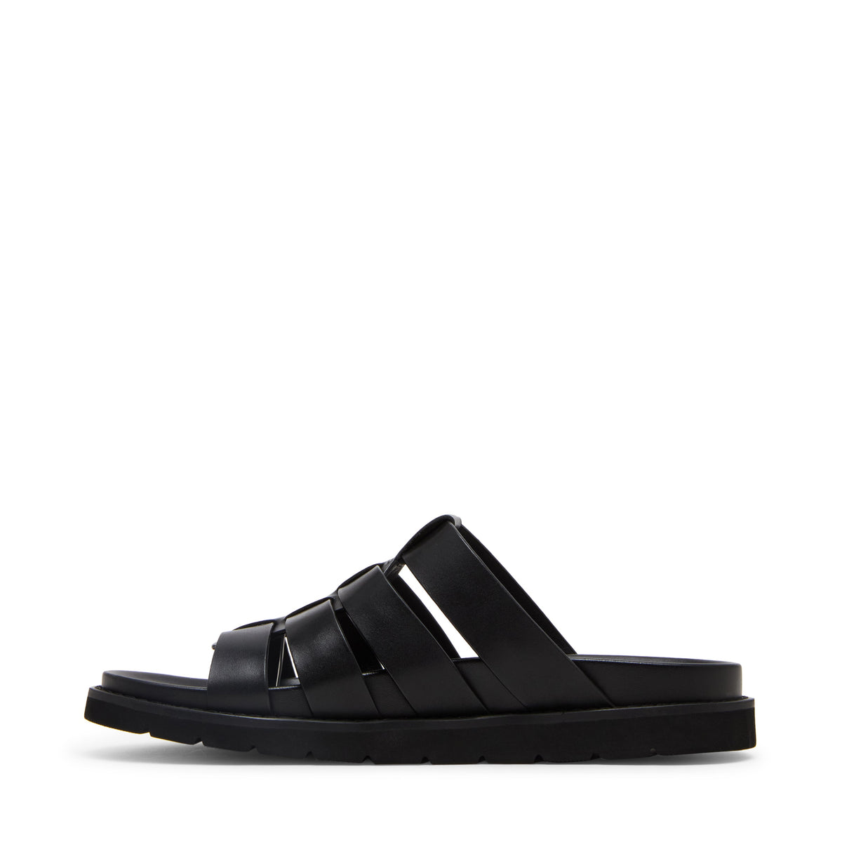 Ankara Sandal BLACK LEATHER