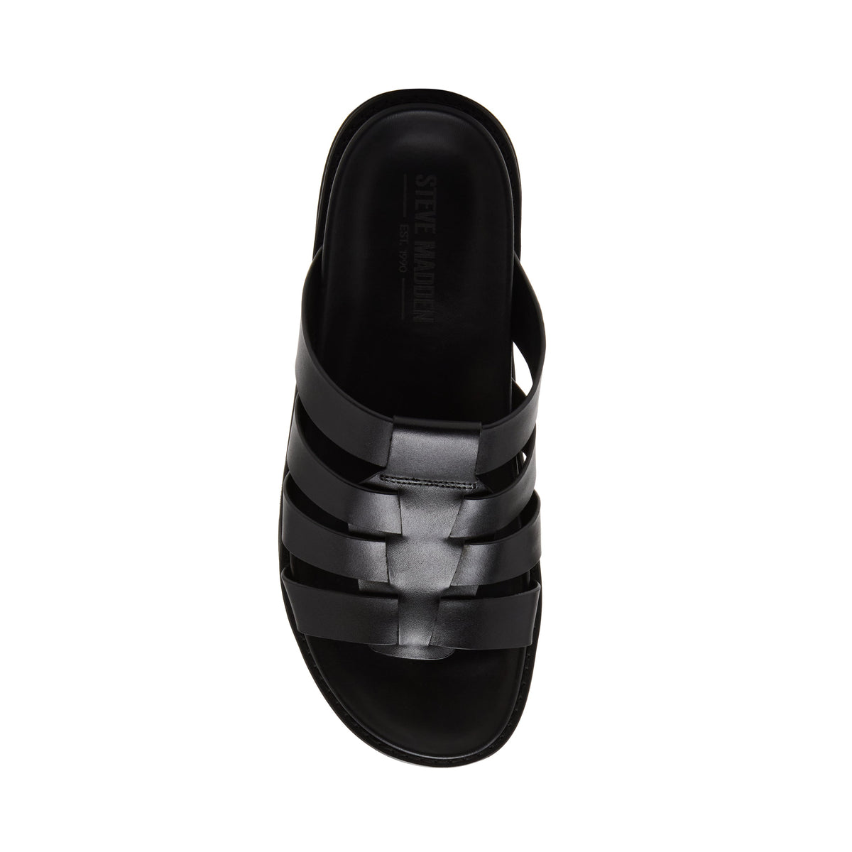 Ankara Sandal BLACK LEATHER