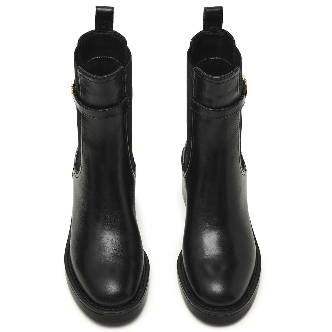 Charity-SM Bootie BLACK LEATHER