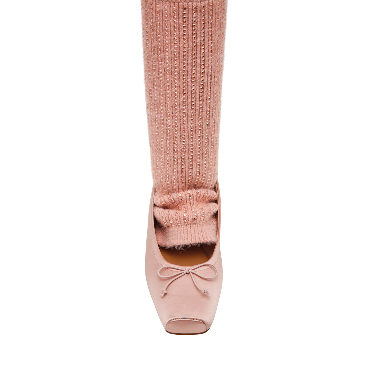Eleve-Knit Flat Shoe PINK SATIN
