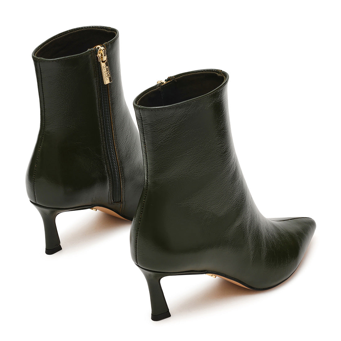 Lulah Bootie GRN CRINKLE PAT