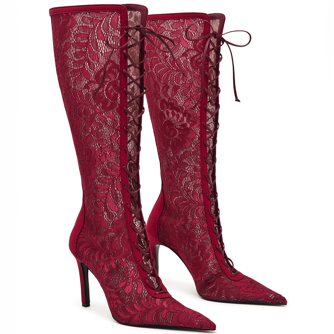 Maxine Boot WINE LACE