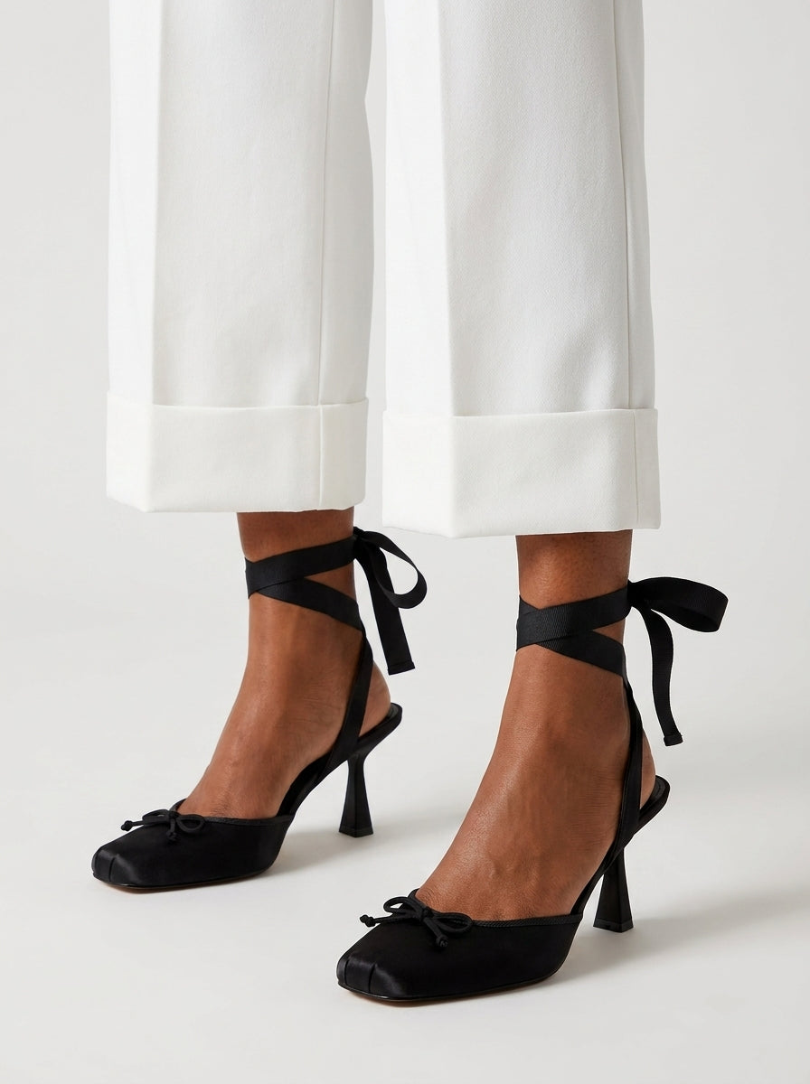 Seyah Sandal BLACK SATIN